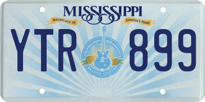 MS license plate YTR899