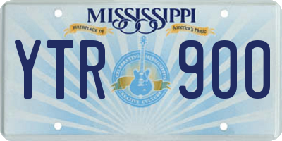 MS license plate YTR900