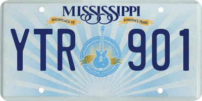 MS license plate YTR901