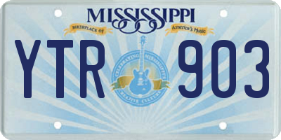 MS license plate YTR903