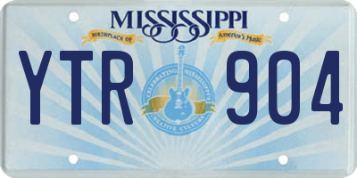 MS license plate YTR904