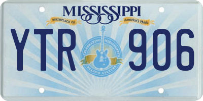 MS license plate YTR906