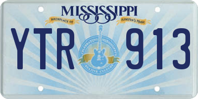MS license plate YTR913