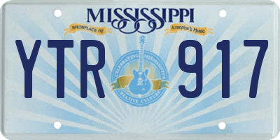 MS license plate YTR917
