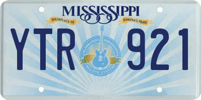MS license plate YTR921