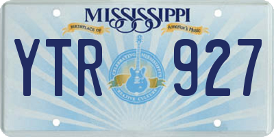 MS license plate YTR927