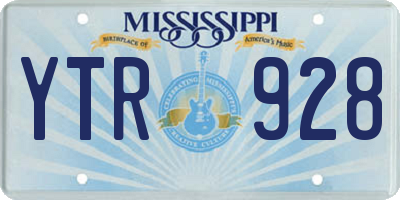 MS license plate YTR928