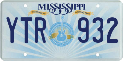 MS license plate YTR932
