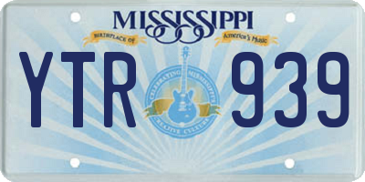 MS license plate YTR939