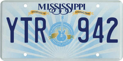 MS license plate YTR942