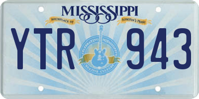 MS license plate YTR943