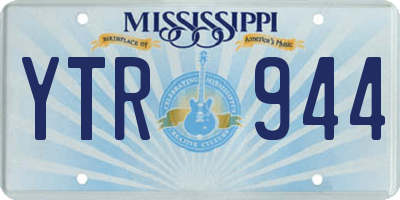 MS license plate YTR944