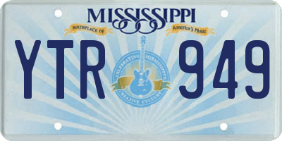 MS license plate YTR949