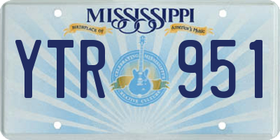MS license plate YTR951