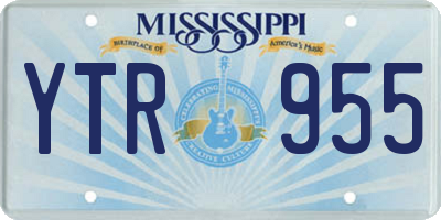 MS license plate YTR955