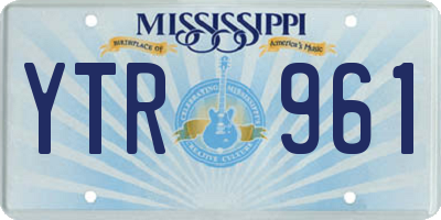 MS license plate YTR961