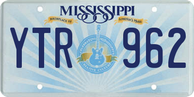 MS license plate YTR962