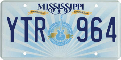 MS license plate YTR964