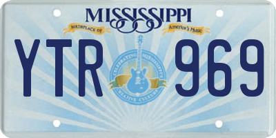 MS license plate YTR969