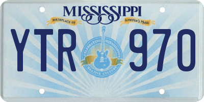 MS license plate YTR970