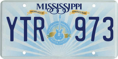 MS license plate YTR973