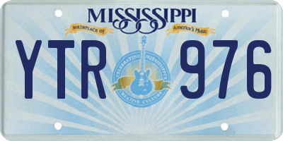 MS license plate YTR976