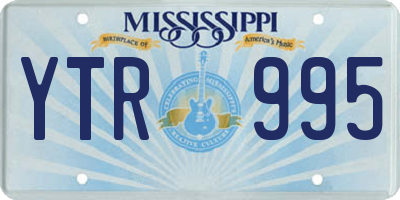 MS license plate YTR995