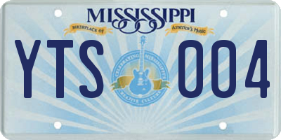 MS license plate YTS004