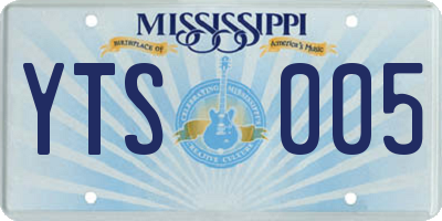 MS license plate YTS005
