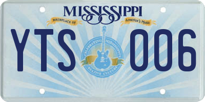MS license plate YTS006