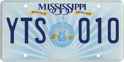 MS license plate YTS010