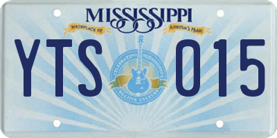 MS license plate YTS015