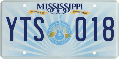 MS license plate YTS018