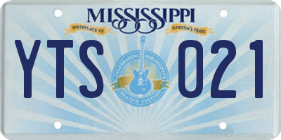 MS license plate YTS021
