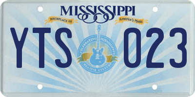 MS license plate YTS023