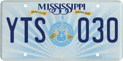 MS license plate YTS030