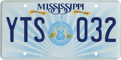 MS license plate YTS032