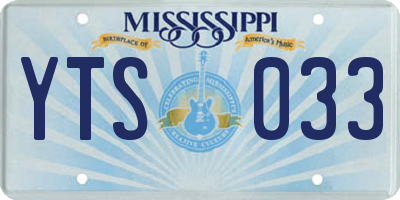 MS license plate YTS033