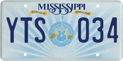 MS license plate YTS034