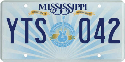 MS license plate YTS042