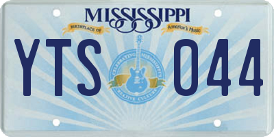 MS license plate YTS044