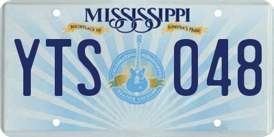 MS license plate YTS048