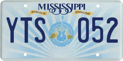 MS license plate YTS052