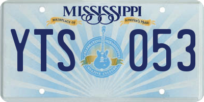 MS license plate YTS053