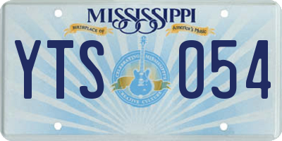 MS license plate YTS054