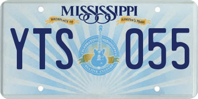 MS license plate YTS055