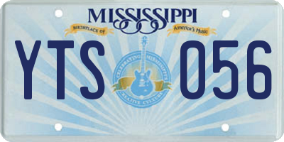 MS license plate YTS056