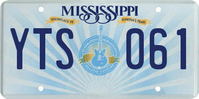 MS license plate YTS061