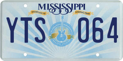 MS license plate YTS064