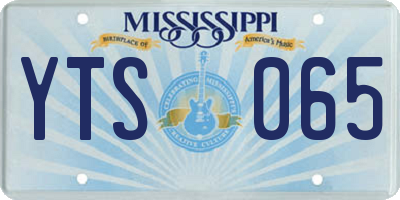 MS license plate YTS065